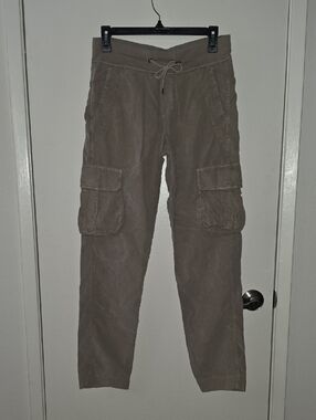 James Perse Beige Corduroy Drape Caego Pants Size 0 Nwot